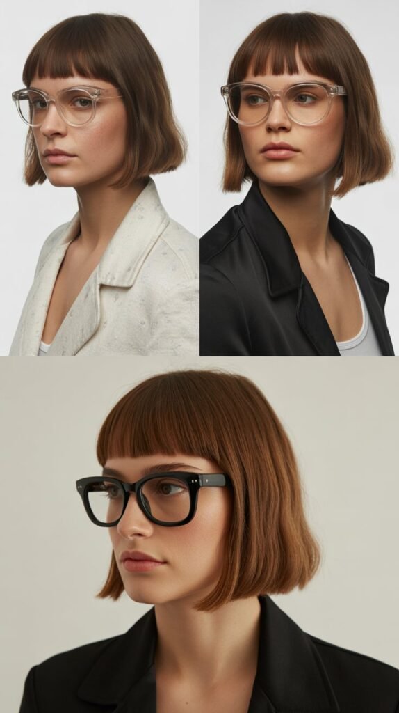  Asymmetrical Bangs with Angled Medium Bob