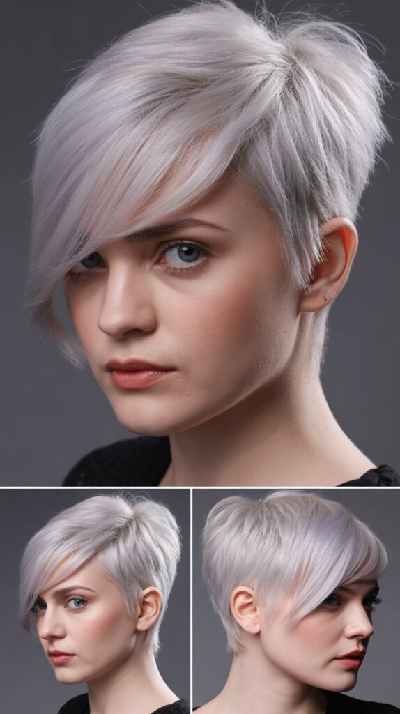 Dramatic Pixie With Extreme Side-Swept Bangs