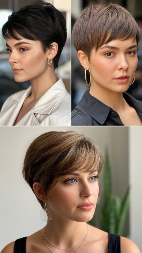  Layered Pixie with Long Bangs