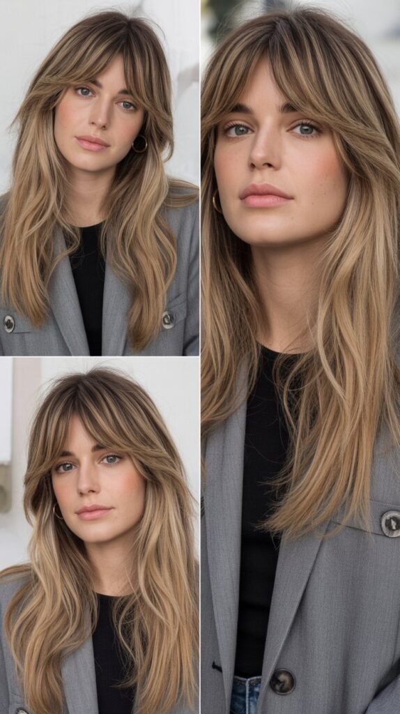 Long Layers with French Girl Bangs