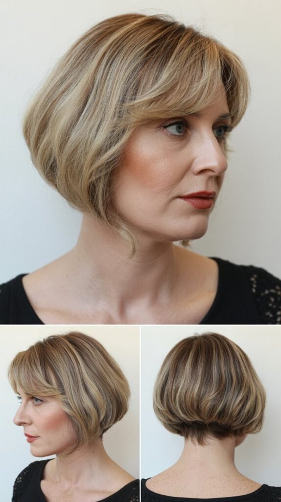 Graduated Bob with Angled Bangs