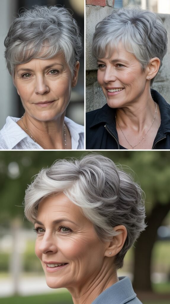  Natural Gray Textured Pixie