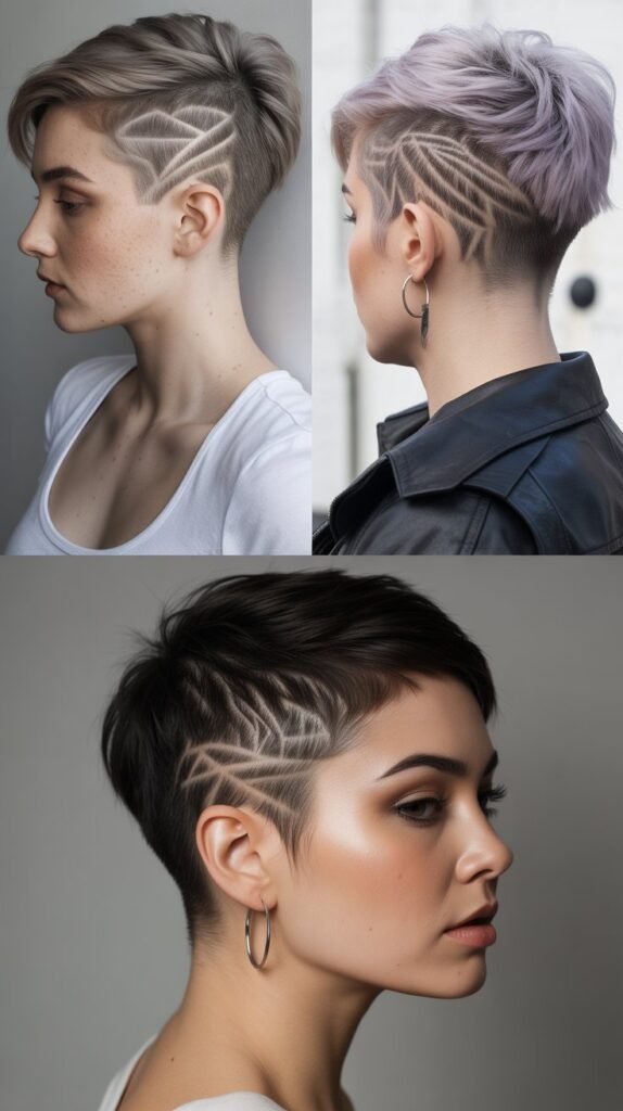 21. The Pixie with Shaved Designs