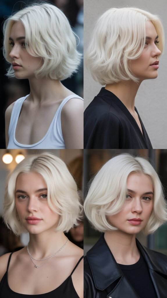  Platinum Blonde Blunt Bob