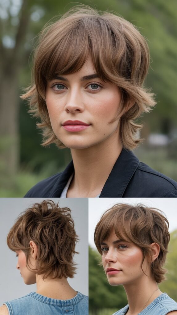 Wispy Bangs with Shaggy Layers