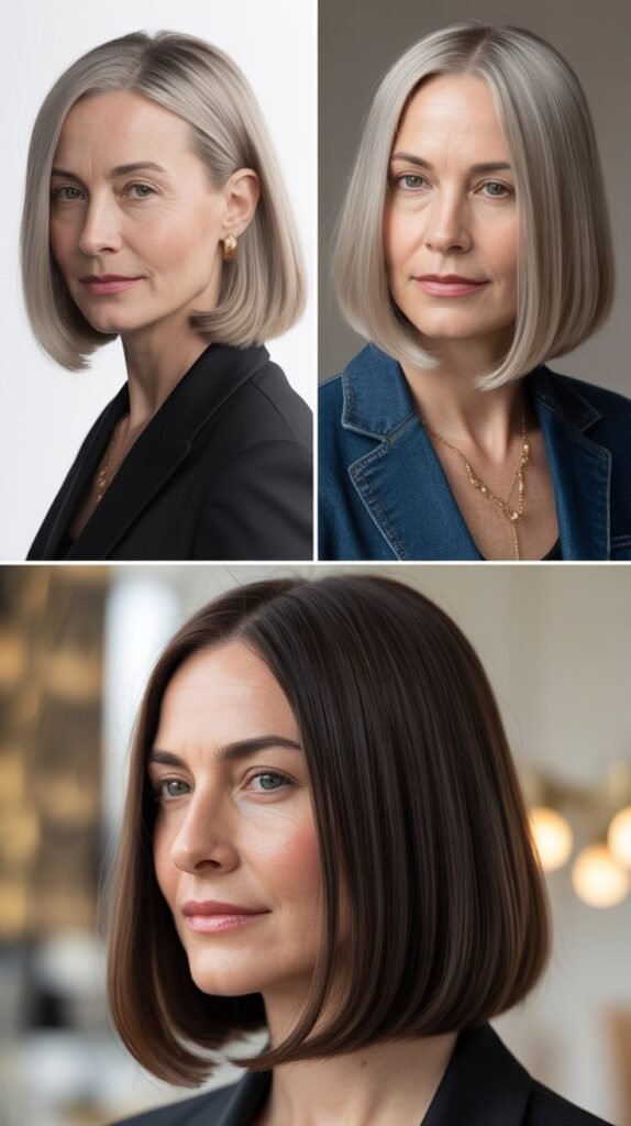  Blunt Lob with Center Part