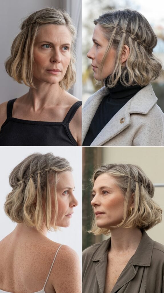 Chin-Length Bob with Braided Detail