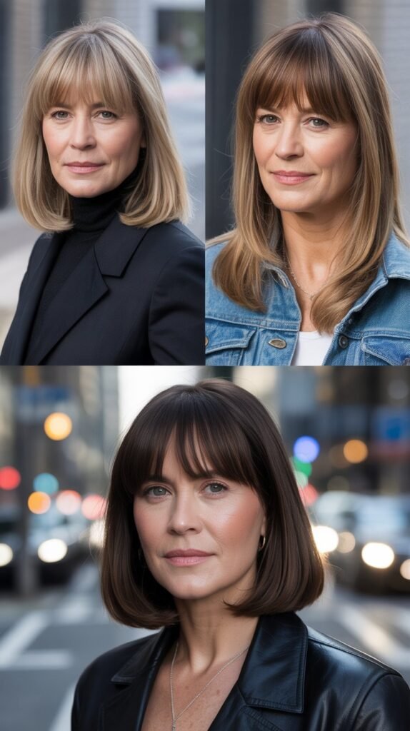 Blunt Curtain Bangs for Bold Statements