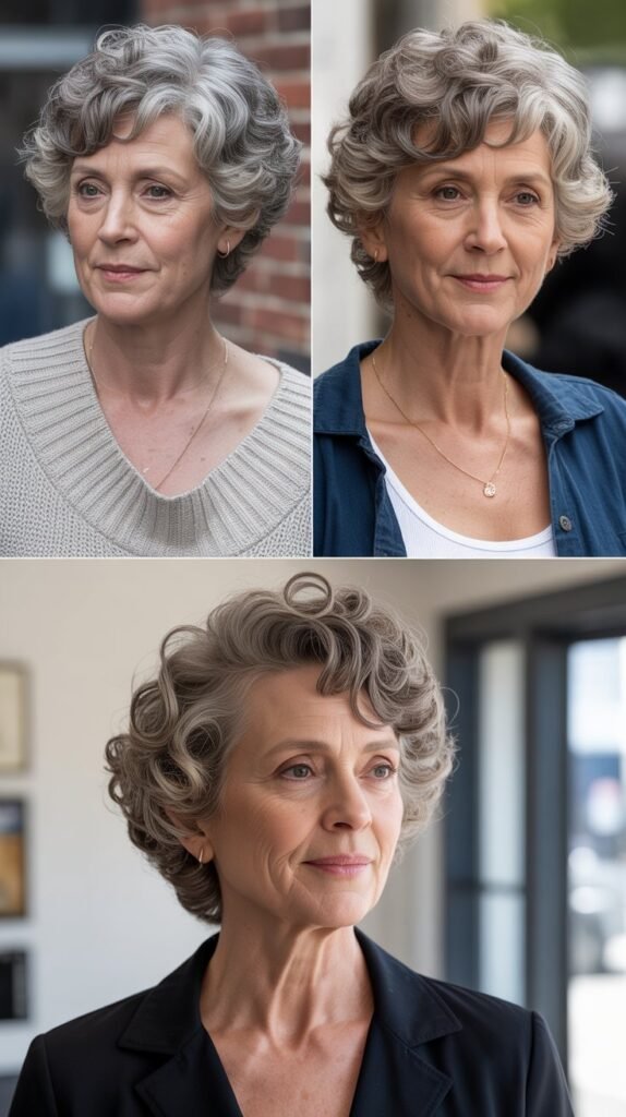 Cropped Curls with Tapered Sides