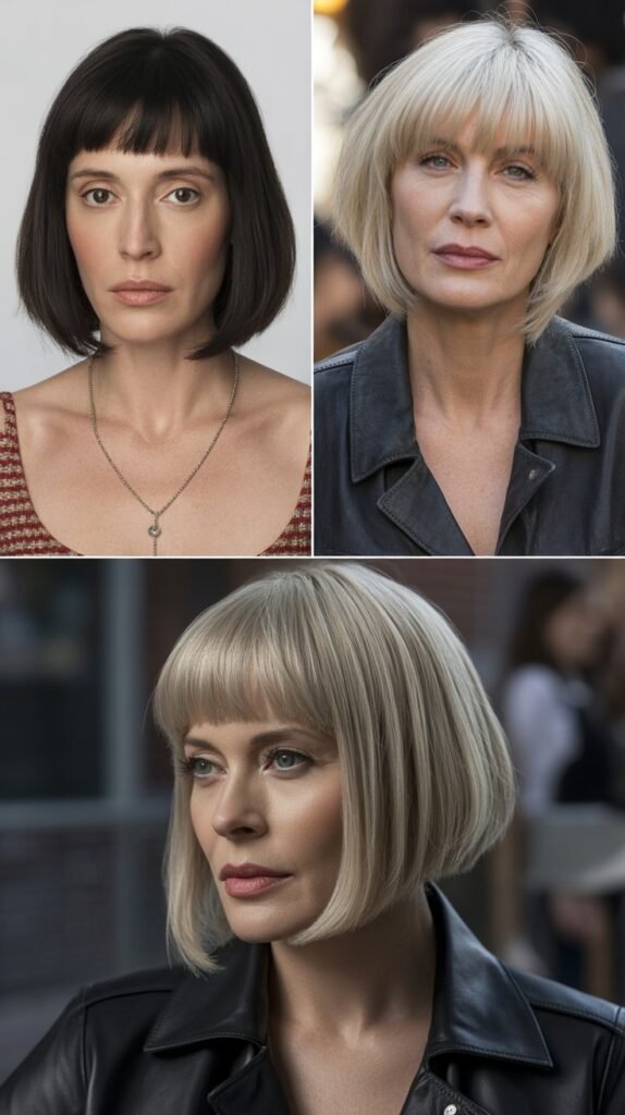 Baby Bangs with Sleek Bob