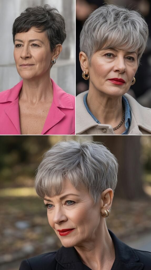 Micro Bangs with Textured Pixie