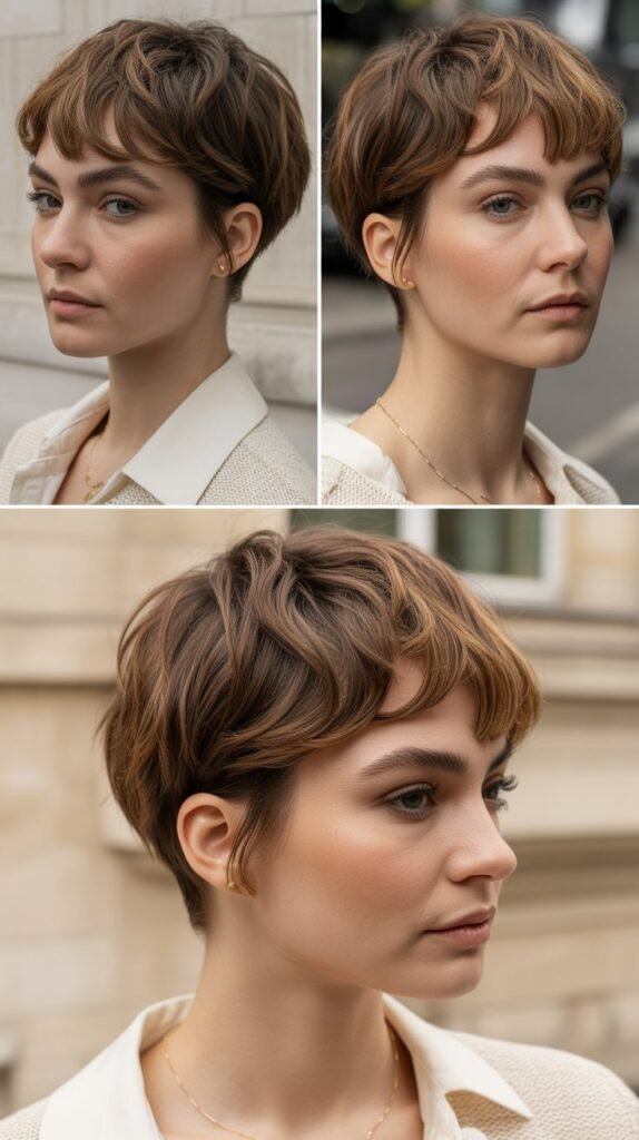 French Pixie With Subtle Highlights