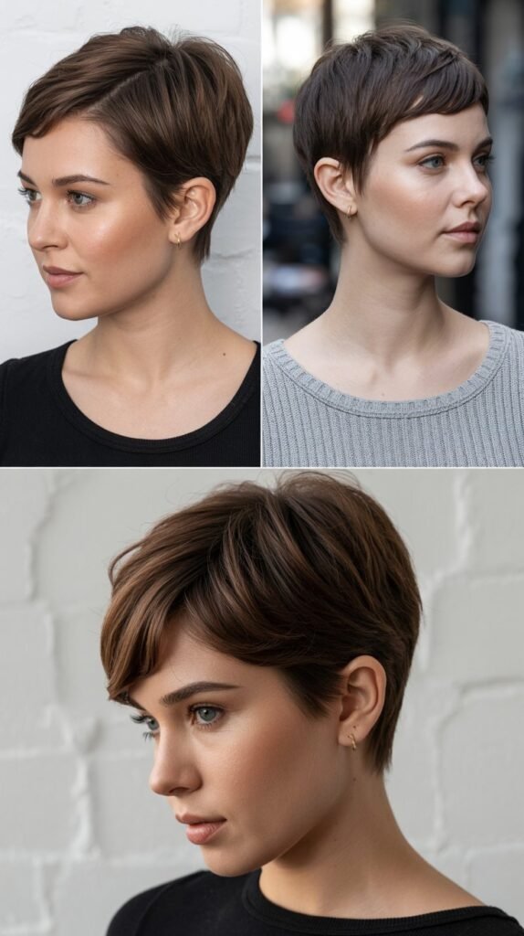 26. Pixie with Curved Neckline