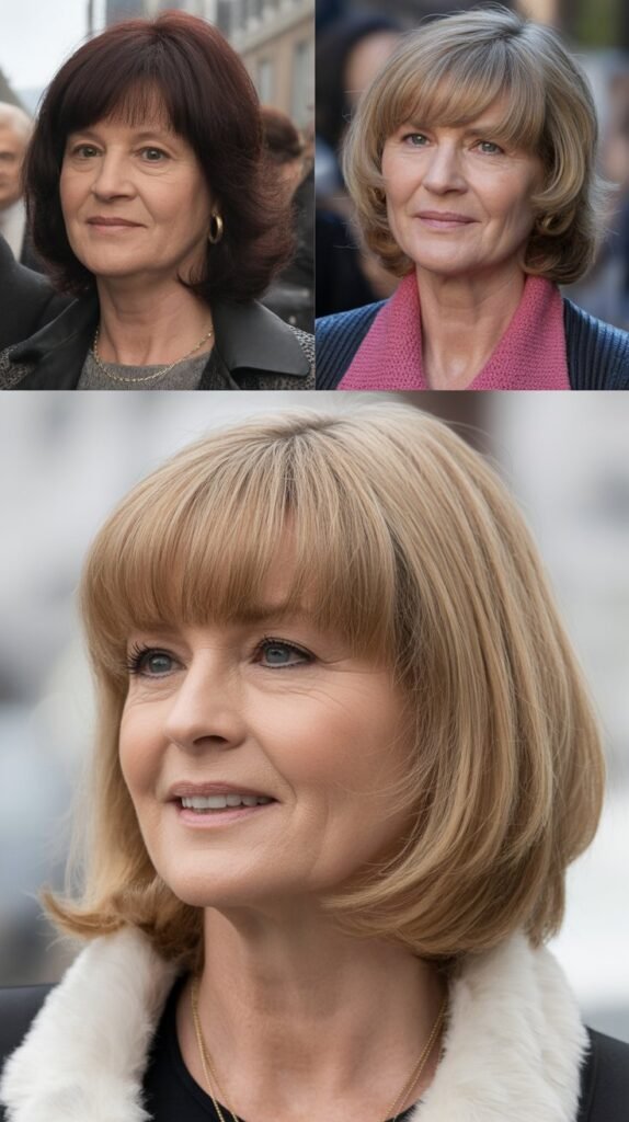 Arched Bangs with Medium-Length Hair