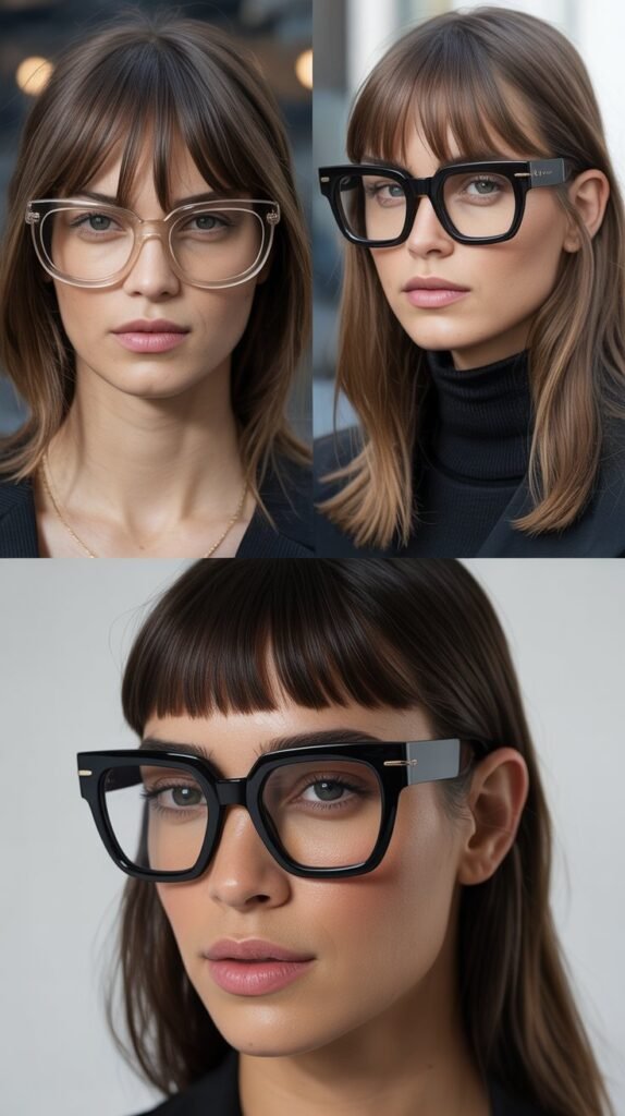 Micro Bangs with Medium Straight Hair