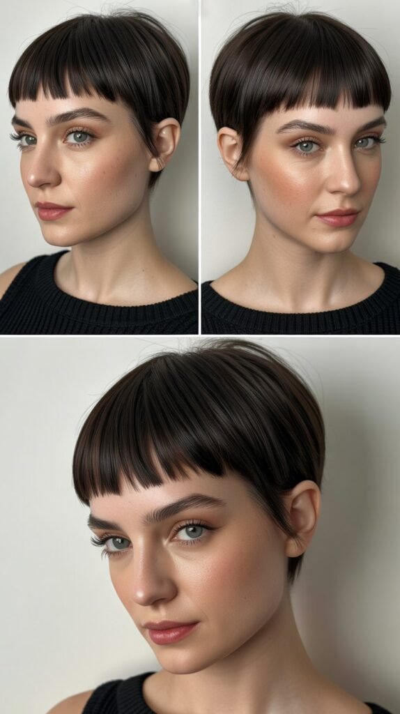 Polished Pixie With Straight-Across Bangs