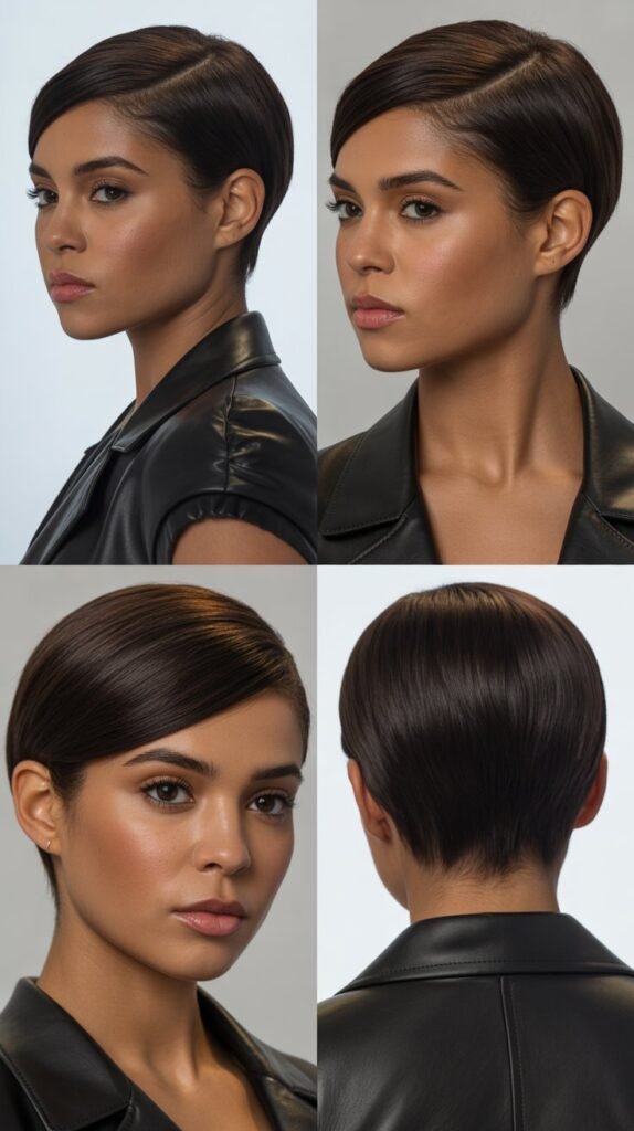 6. Slicked Back Pixie