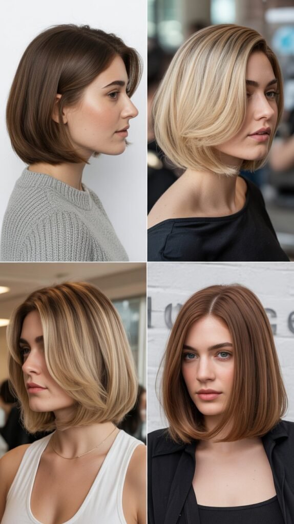 Classic Shoulder-Length Bob With Soft Front Layers