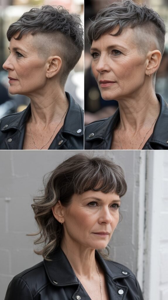  Edgy Undercut with Long Top Bangs