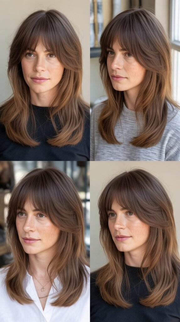 Long Bangs with Shoulder-Length Layers