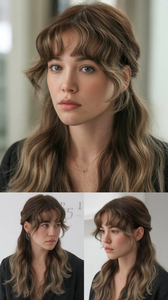 Long Layers with See-Through Bangs
