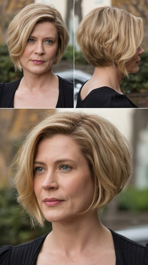  Stacked Bob with Side Fringe