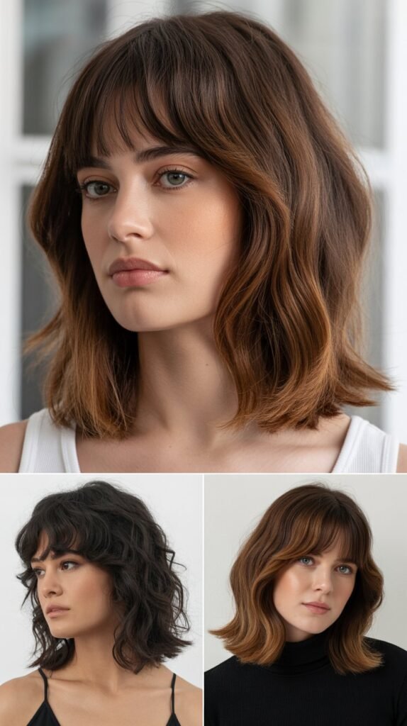 Medium Length With Straight-Across Wispy Bangs