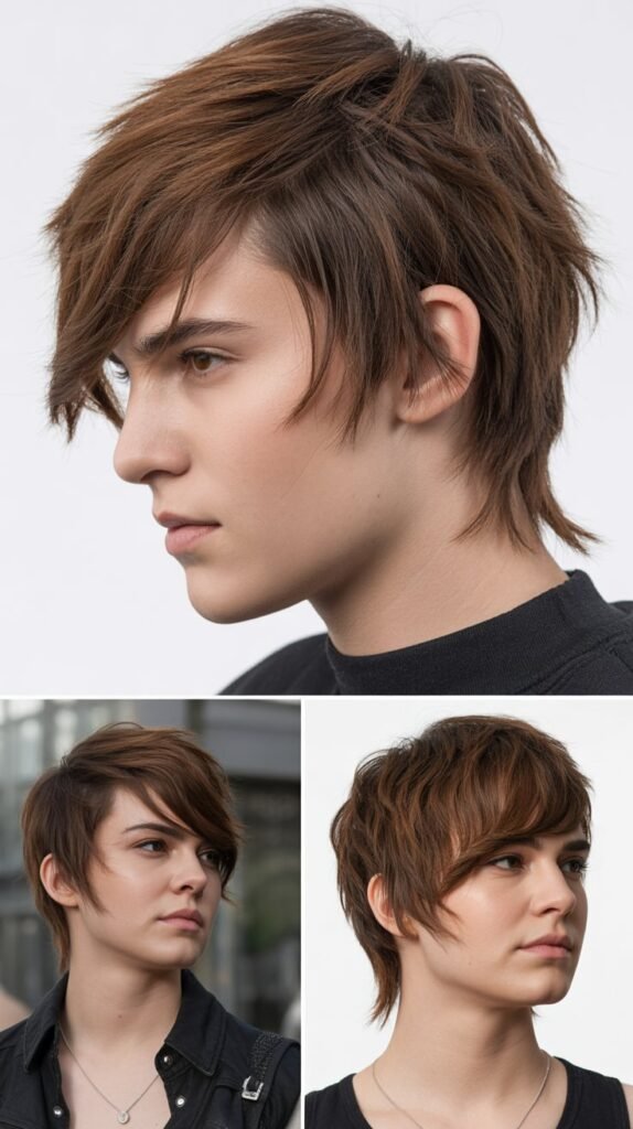 24. Jagged Layers With Side-Swept Fringe