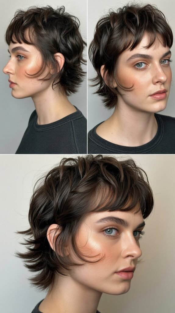 6. Razor-Cut Layers With Micro Bangs