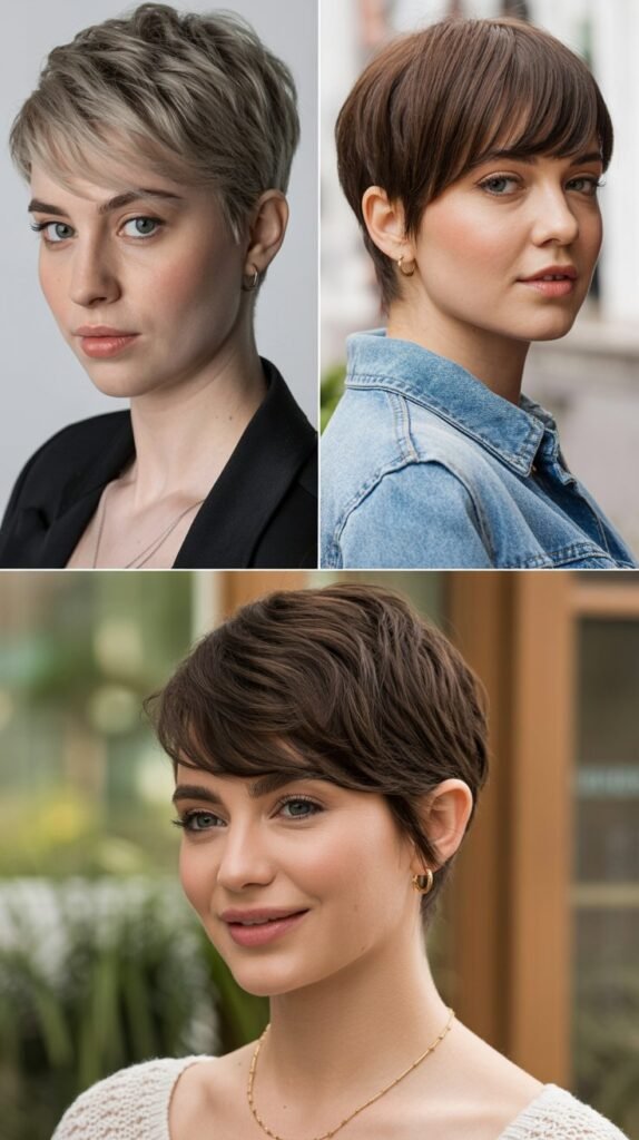 4. Side-Swept Pixie with Long Bangs