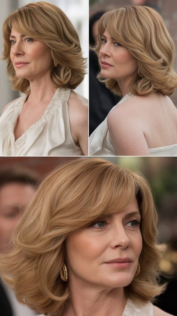 Medium Waves with Swoopy Bangs