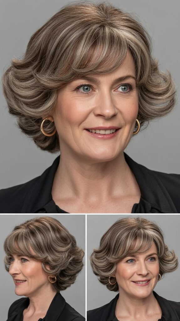 Arched Bangs with Flipped-Out Ends