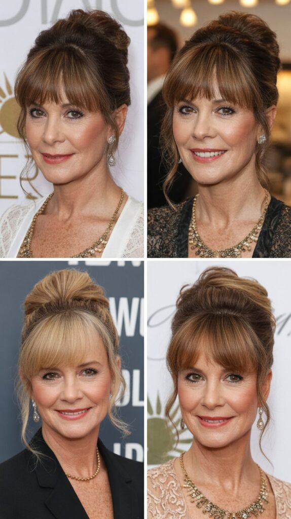 Curtain Bangs with Updos