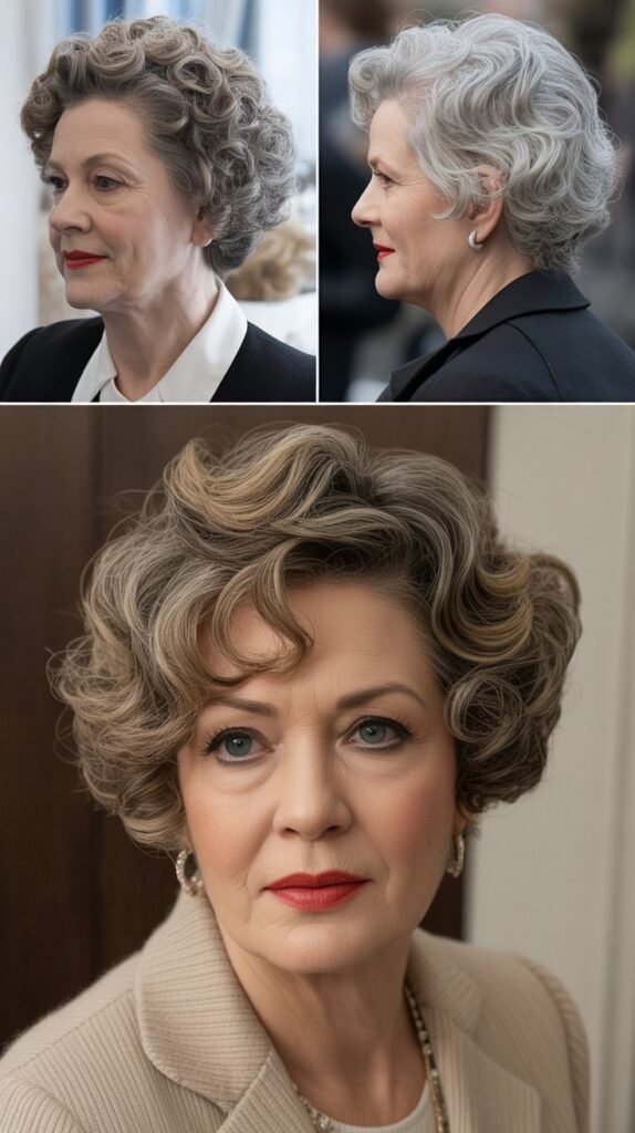  Curly Crop with Finger Waves