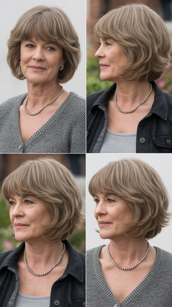  Face-Framing Bangs with Collarbone-Length Cut