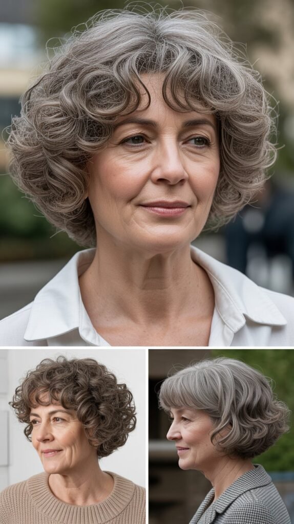 The Curly Bob with Defined Layers