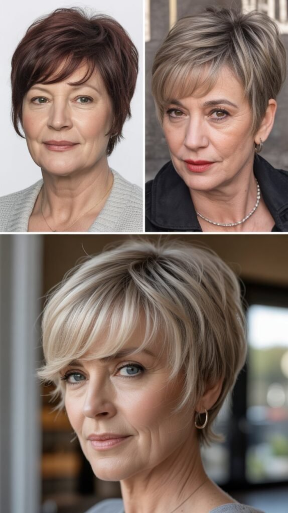 Choppy Bangs with Layered Pixie