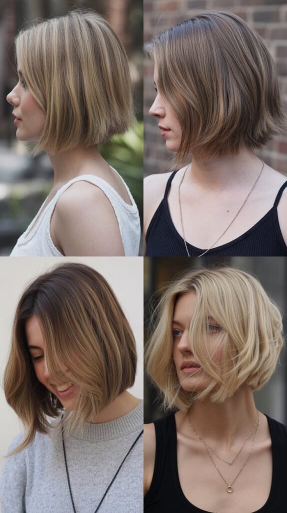 Angled Long Bob With Wispy Face-Framing Pieces