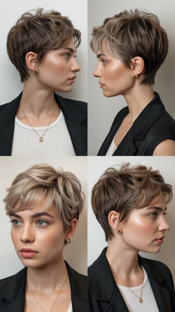 Layered Cut with Piecey Ends