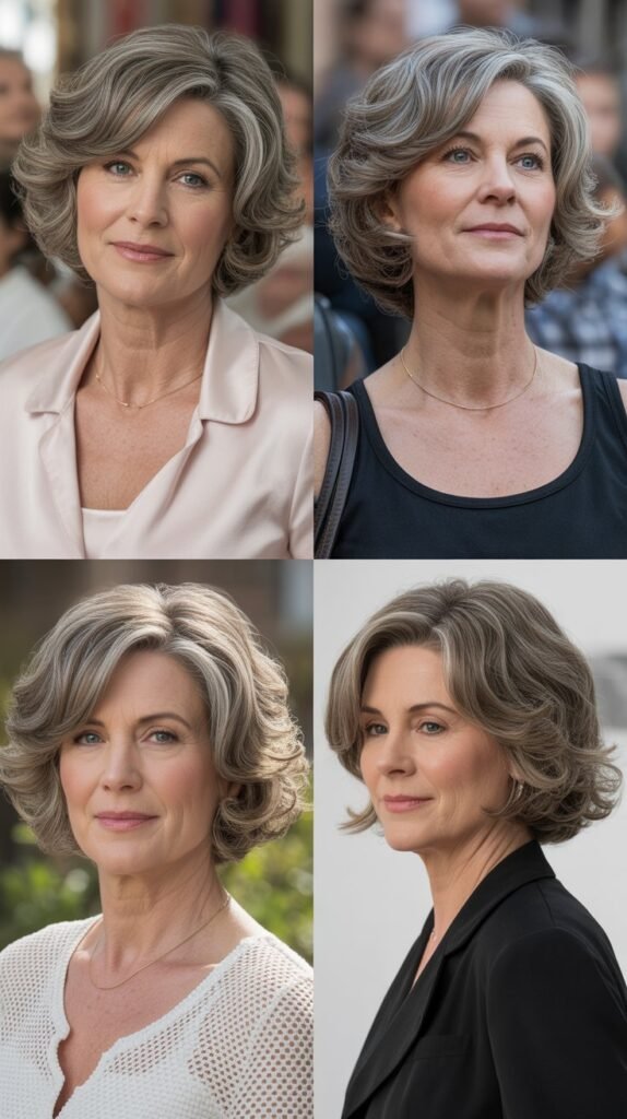 Soft Layered Bob with Subtle Waves