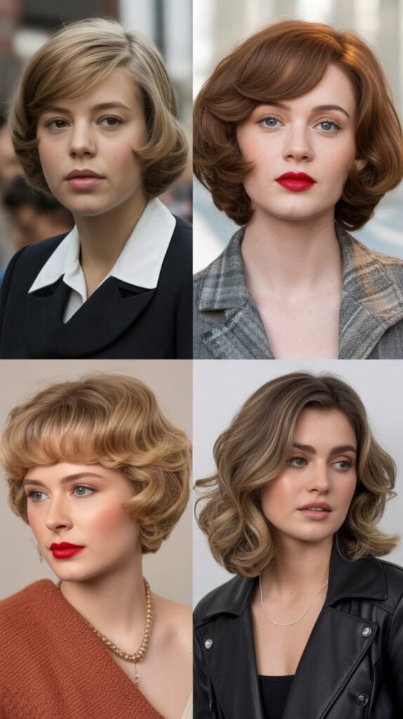 29. Retro-Inspired Medium Cuts