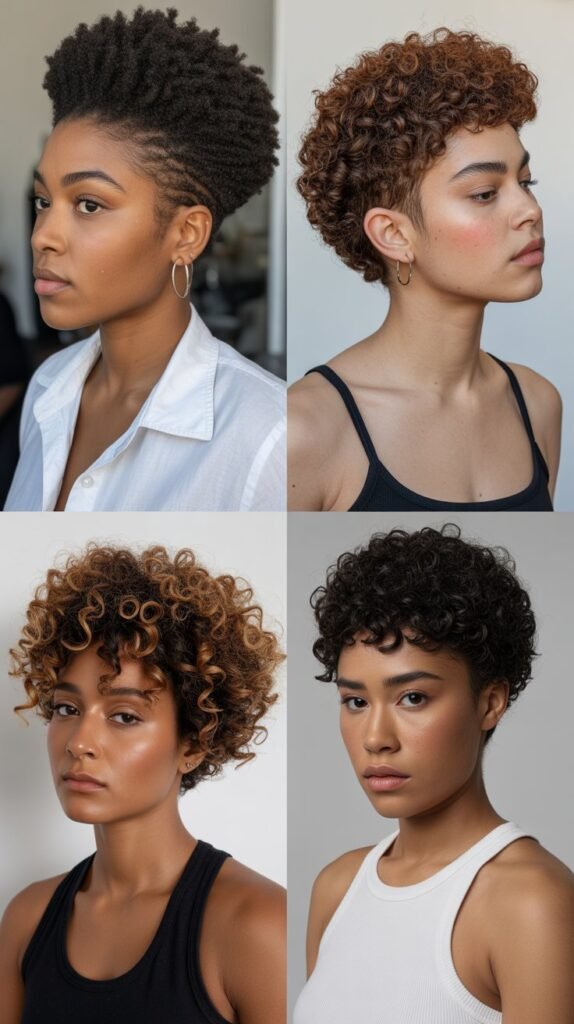 2. Tapered Curly Afro