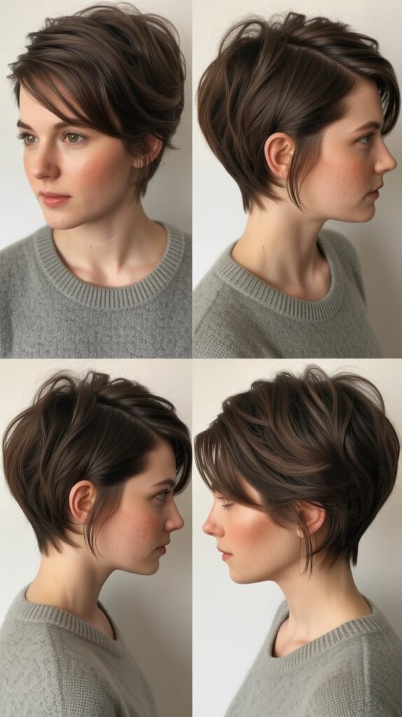 Textured Pixie With Side-Swept Bangs