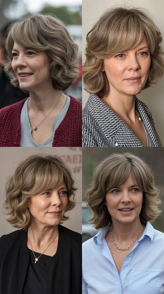 Textured Curtain Bangs