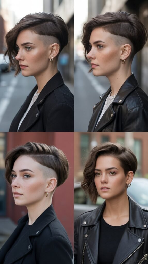 5. Undercut Pixie With Long Swept Bangs