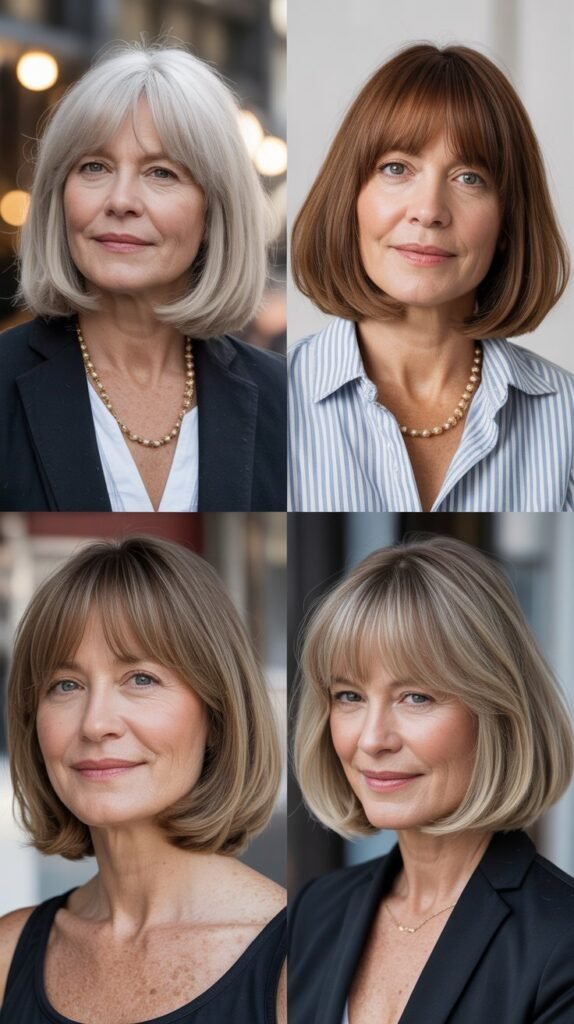 Curtain Bangs with Bob Cuts