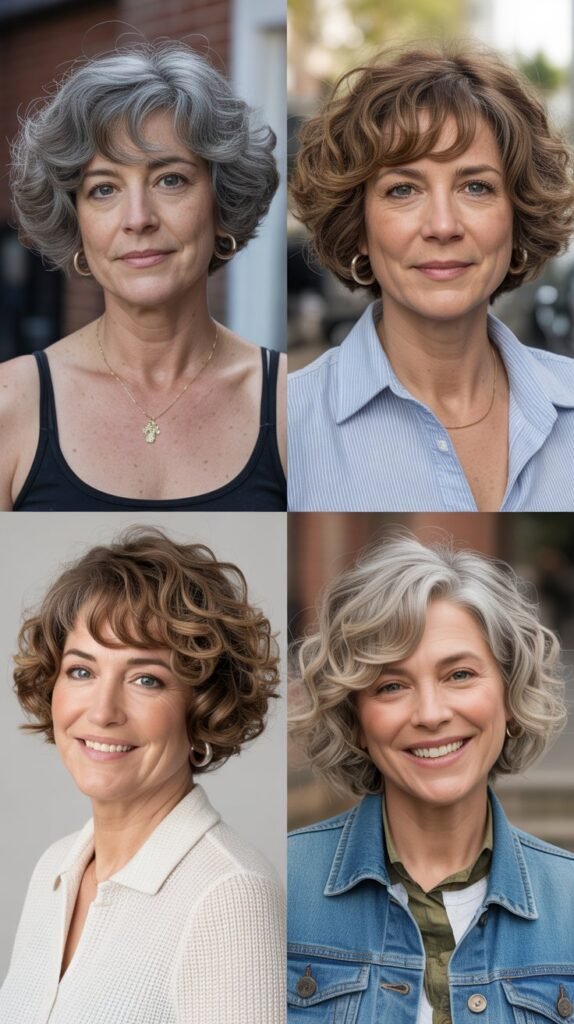 Tousled Curly Bob with Root Lift