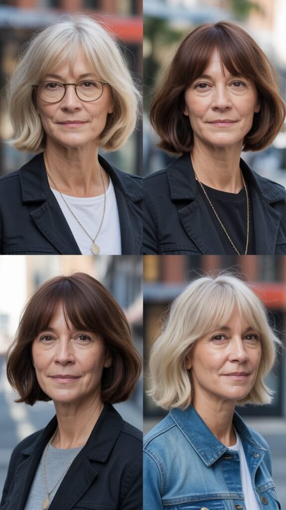 Asymmetrical Curtain Bangs