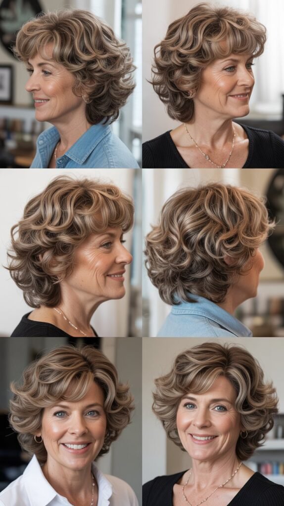  Layered Curly Style with Highlights