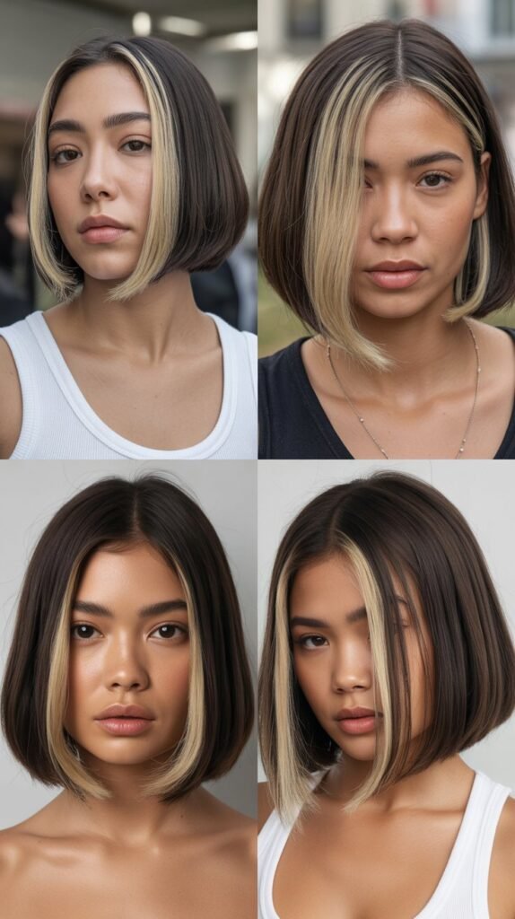 Blunt Bob with Money Pieces